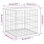 vidaXL Banco jardín diseño gaviones madera abeto Douglas 43x44x42 cm vidaXL Banco jardín diseño gaviones madera abeto Douglas 43x44x42 cm