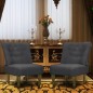 vidaXL Sillones de estilo francés 2 unidades tela gris vidaXL Sillones de estilo francés 2 unidades tela gris