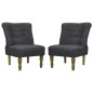 vidaXL Sillones de estilo francés 2 unidades tela gris vidaXL Sillones de estilo francés 2 unidades tela gris