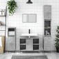 vidaXL Armario de baño madera contrachapada gris hormigón 30x30x100 cm vidaXL Armario de baño madera contrachapada gris hormigón 30x30x100 cm