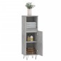vidaXL Armario de baño madera contrachapada gris hormigón 30x30x100 cm vidaXL Armario de baño madera contrachapada gris hormigón 30x30x100 cm