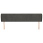 vidaXL Cabecero de terciopelo gris oscuro 183x23x78/88 cm vidaXL Cabecero de terciopelo gris oscuro 183x23x78/88 cm