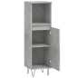 vidaXL Armario de baño madera contrachapada gris hormigón 30x30x100 cm vidaXL Armario de baño madera contrachapada gris hormigón 30x30x100 cm
