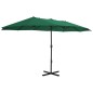 vidaXL Sombrilla de jardín con palo de aluminio 460x270 cm verde vidaXL Sombrilla de jardín con palo de aluminio 460x270 cm verde