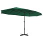 vidaXL Sombrilla de jardín con palo de aluminio 460x270 cm verde vidaXL Sombrilla de jardín con palo de aluminio 460x270 cm verde