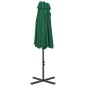 vidaXL Sombrilla de jardín con palo de aluminio 460x270 cm verde vidaXL Sombrilla de jardín con palo de aluminio 460x270 cm verde