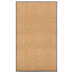 vidaXL Felpudo lavable crema 90x150 cm