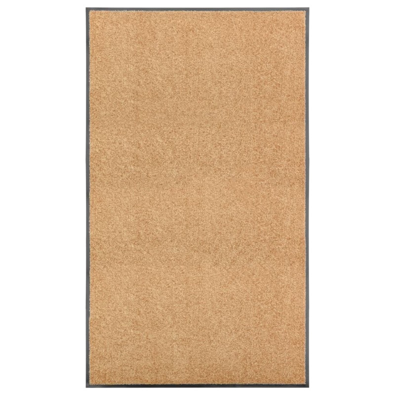 vidaXL Felpudo lavable crema 90x150 cm