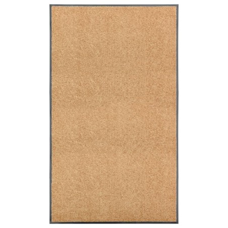 vidaXL Felpudo lavable crema 90x150 cm