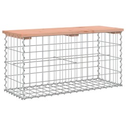 vidaXL Banco jardín diseño gaviones madera abeto Douglas 83x31,5x42 cm
