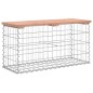 vidaXL Banco jardín diseño gaviones madera abeto Douglas 83x31,5x42 cm vidaXL Banco jardín diseño gaviones madera abeto Douglas 83x31,5x42 cm
