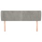 vidaXL Cabecero de terciopelo gris claro 147x23x78/88 cm vidaXL Cabecero de terciopelo gris claro 147x23x78/88 cm