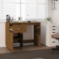vidaXL Escritorio de madera maciza de pino marrón miel 95x50x75 cm vidaXL Escritorio de madera maciza de pino marrón miel 95x50x75 cm