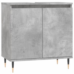 vidaXL Armario de baño madera de ingeniería gris hormigón 58x33x60 cm