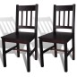 vidaXL Sillas de comedor 2 unidades madera de pino marrón oscuro vidaXL Sillas de comedor 2 unidades madera de pino marrón oscuro