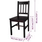vidaXL Sillas de comedor 2 unidades madera de pino marrón oscuro vidaXL Sillas de comedor 2 unidades madera de pino marrón oscuro