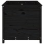 vidaXL Jardinera madera maciza de pino negro 82,5x82,5x78 cm