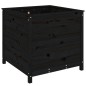 vidaXL Jardinera madera maciza de pino negro 82,5x82,5x78 cm