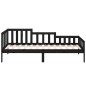 vidaXL Sofá cama de madera maciza de pino negro 80x200 cm vidaXL Sofá cama de madera maciza de pino negro 80x200 cm