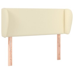vidaXL Cabecero de cuero sintético color crema 83x23x78/88 cm