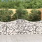 vidaXL Cestas de gaviones 3 uds forma de arco hierro 200x50x80/100 cm vidaXL Cestas de gaviones 3 uds forma de arco hierro 200x50x80/100 cm