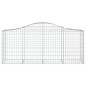 vidaXL Cestas de gaviones 3 uds forma de arco hierro 200x50x80/100 cm vidaXL Cestas de gaviones 3 uds forma de arco hierro 200x50x80/100 cm
