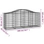 vidaXL Cestas de gaviones 3 uds forma de arco hierro 200x50x80/100 cm vidaXL Cestas de gaviones 3 uds forma de arco hierro 200x50x80/100 cm