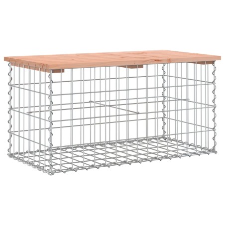 vidaXL Banco jardín diseño gaviones madera abeto Douglas 83x44x42 cm