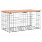 vidaXL Banco jardín diseño gaviones madera abeto Douglas 83x44x42 cm vidaXL Banco jardín diseño gaviones madera abeto Douglas 83x44x42 cm