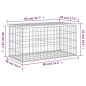 vidaXL Banco jardín diseño gaviones madera abeto Douglas 83x44x42 cm vidaXL Banco jardín diseño gaviones madera abeto Douglas 83x44x42 cm