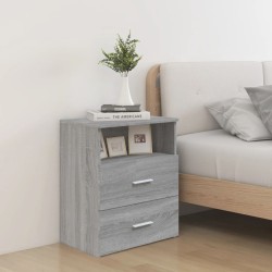 vidaXL Mesita de noche gris sonoma 50x32x60 cm
