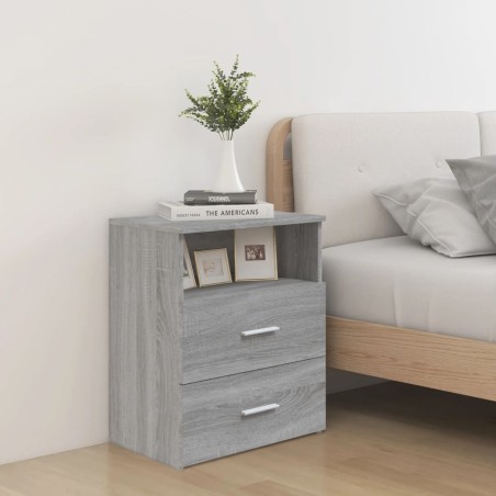 vidaXL Mesita de noche gris sonoma 50x32x60 cm