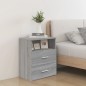 vidaXL Mesita de noche gris sonoma 50x32x60 cm