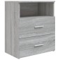 vidaXL Mesita de noche gris sonoma 50x32x60 cm