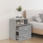 vidaXL Mesita de noche gris sonoma 50x32x60 cm