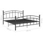 vidaXL Estructura de cama de metal negro 200x200 cm vidaXL Estructura de cama de metal negro 200x200 cm