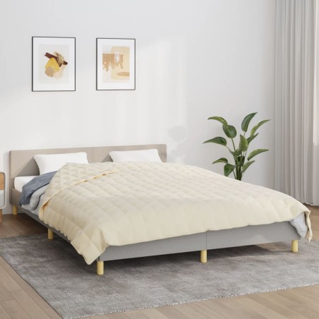 vidaXL Manta con peso tela color crema claro 220x230 cm 11 kg