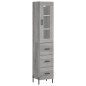 vidaXL Aparador alto madera contrachapada gris Sonoma 34,5x34x180 cm vidaXL Aparador alto madera contrachapada gris Sonoma 34,5x34x180 cm