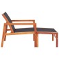 vidaXL Silla de jardín con reposapiés madera de eucalipto y textilene vidaXL Silla de jardín con reposapiés madera de eucalipto y textilene