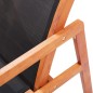 vidaXL Silla de jardín con reposapiés madera de eucalipto y textilene vidaXL Silla de jardín con reposapiés madera de eucalipto y textilene