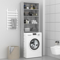 vidaXL Armario de lavadora gris Sonoma 64x24x190 cm