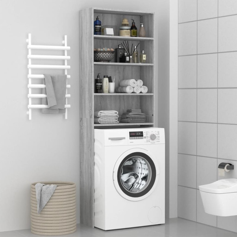 vidaXL Armario de lavadora gris Sonoma 64x24x190 cm vidaXL Armario de lavadora gris Sonoma 64x24x190 cm