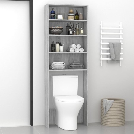 vidaXL Armario de lavadora gris Sonoma 64x24x190 cm