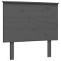 vidaXL Cama personas mayores cabecero madera maciza gris 100x200 cm vidaXL Cama personas mayores cabecero madera maciza gris 100x200 cm
