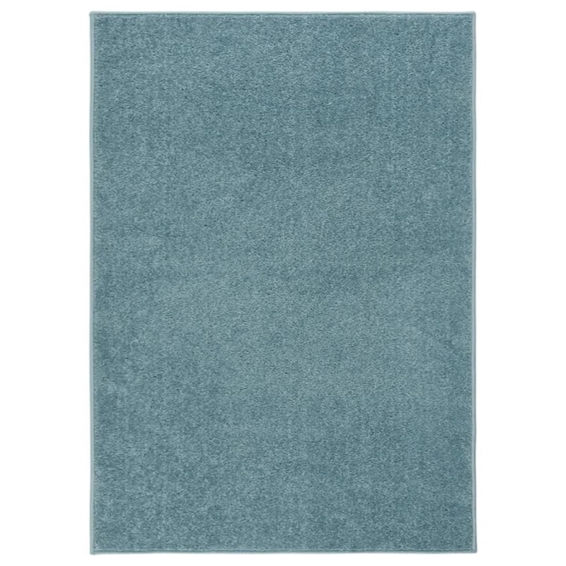 vidaXL Alfombra de pelo corto azul 140x200 cm vidaXL Alfombra de pelo corto azul 140x200 cm