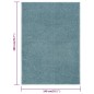 vidaXL Alfombra de pelo corto azul 140x200 cm vidaXL Alfombra de pelo corto azul 140x200 cm
