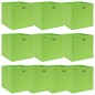 vidaXL Cajas de almacenaje 10 uds tela verde 32x32x32 cm vidaXL Cajas de almacenaje 10 uds tela verde 32x32x32 cm
