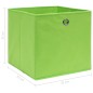 vidaXL Cajas de almacenaje 10 uds tela verde 32x32x32 cm vidaXL Cajas de almacenaje 10 uds tela verde 32x32x32 cm