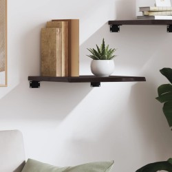 vidaXL Estante de pared madera roble tratada marrón oscuro 40x40x2 cm
