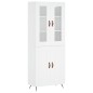 vidaXL Aparador alto madera contrachapada blanco 69,5x34x180 cm vidaXL Aparador alto madera contrachapada blanco 69,5x34x180 cm